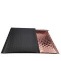 Logistic Shiny Black Rose Gold Metallic Bubble Mailers