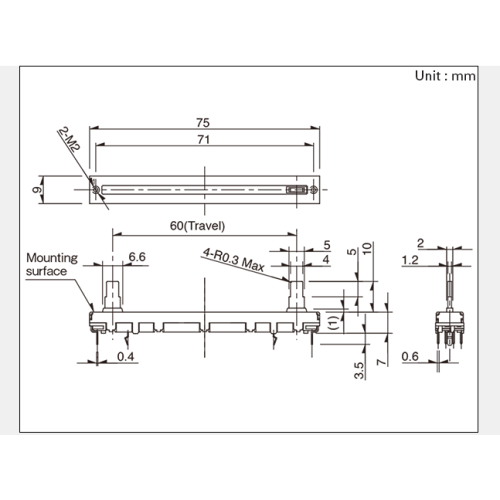 RS601-serie Schuifpotentiometer