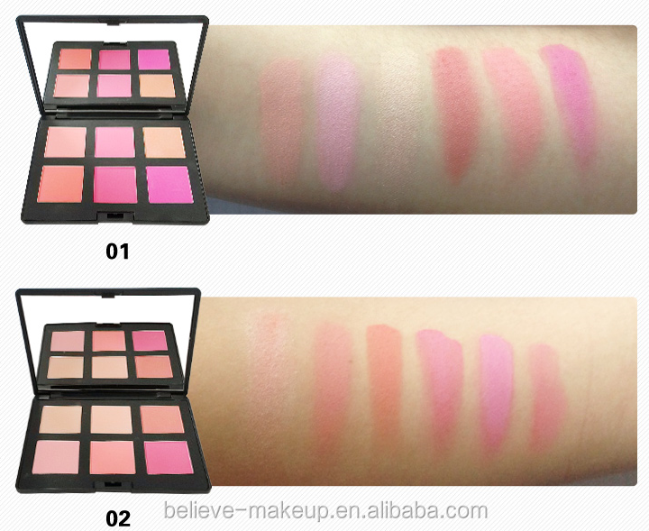 Palette de blush 6 couleurs