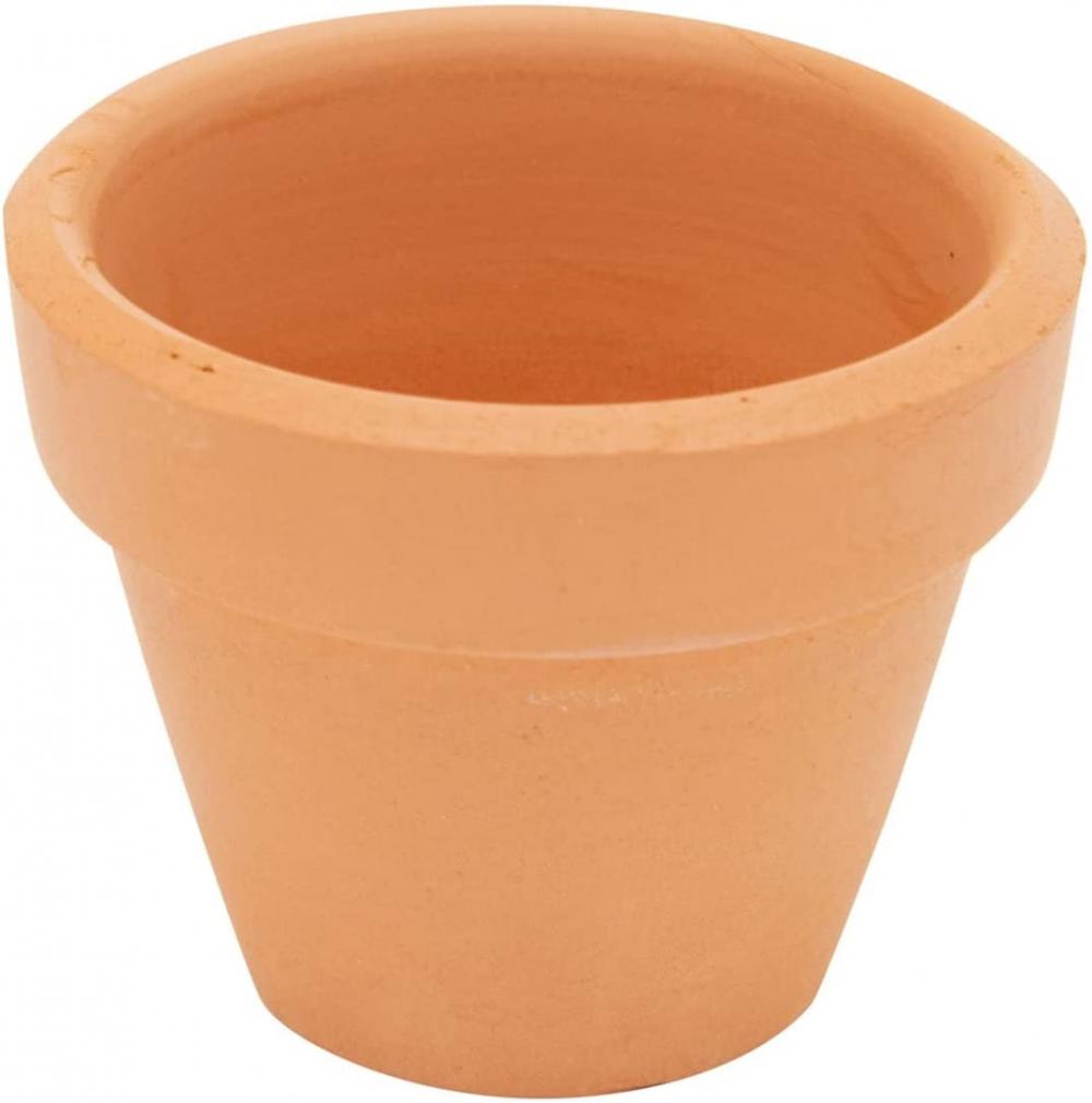 Pot terracotta 1 1 1/2 inci dengan lubang saliran