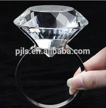 crystal large ring for wedding souvenir, crystal rings in large size