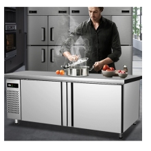 Stainless Steel Mini Work Bench with Undercounter Freezer