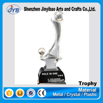 Engraved letter trophy cheap custom clear k9 crystal award and trophy