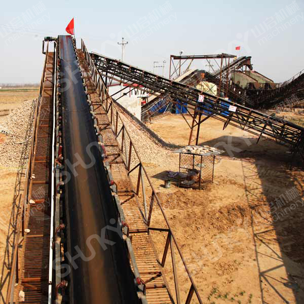 Durable Belt Conveyor for Stone and Sand Production Line