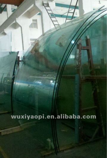 Curved glass for curtain wall