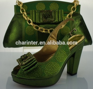 wholesale african matching shoes and bags for wedding(ME0081)