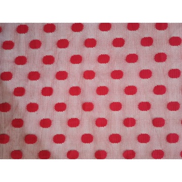 Tissu de polyester imprimé de Shanghai Dot / Tissu Polka Dot