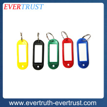 promotional custom plastic name key tag keychain