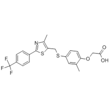 Acide 2- (4 - ((2- (4- (trifluorométhyl) phényl) -5-méthylthiazol-4-yl) méthylthio) -2-méthylphénoxy) acétique CAS 317318-70-0