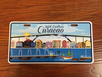 Europe embossed wholesale license plate,printing decorative metal license plate