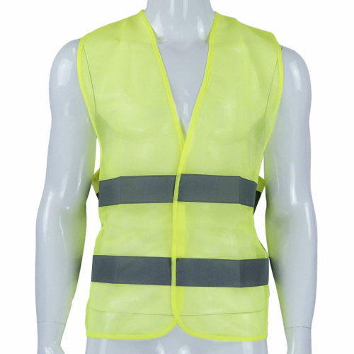 Gilet de sécurité réfléchissant avec 2 bandes réfléchissantes horizontales