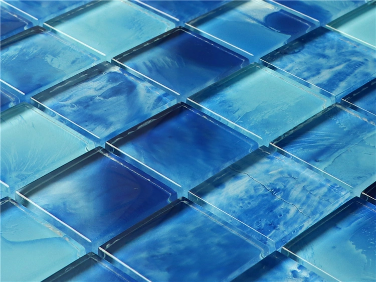 Blue Blending Crystal Glass Mosaic Tile for Pool