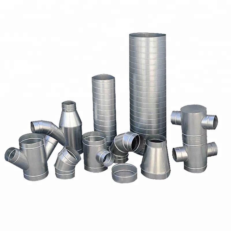 Galvanized Steel Air Conditioner Duct Ventilation Fittings Spiral Duct