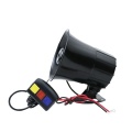 Black Plastic Three Button Police Siren Horn Speaker