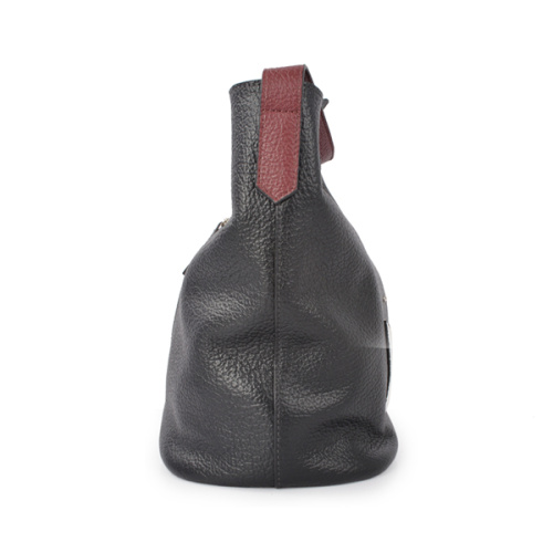 Casual Vegan Leather Medium Convertible Bucket Bag