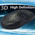 Hot bán độ nét cao sợi Carbon xe bọc đen 3D phim