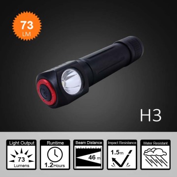 Light weight led headlamp flashlight