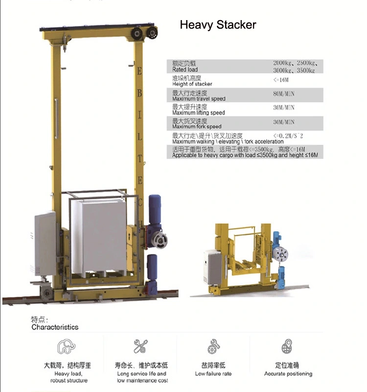 Fully Automatic Warehouse Storage Equipment Heavy Duty Stacker Crane