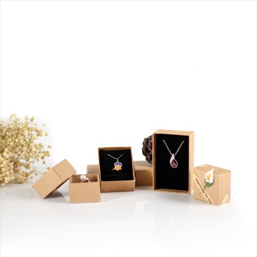 Brown craft paper jewelry box set