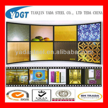 decorative colored stainless steel plates