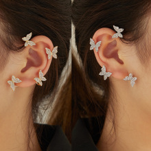 Best Selling Diamond Butterfly Ear Clips for TikTok Parties