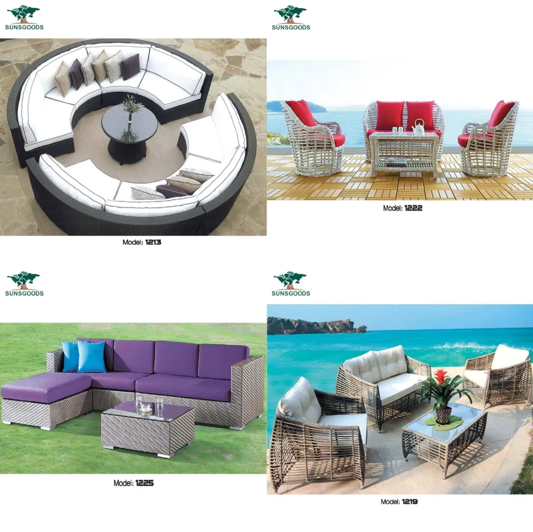 Modern Hot Sale Courtyard Hotel Swimming Pool Style Outdoor Leisure Rope Terrace Rattan Corner Furniture Sofa