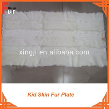 Very Good Quality natural white kid lamb fur plate