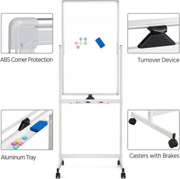 40x24 Double Sided Dry Erase Board Rolling Whiteboard
