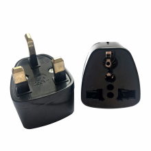 UK 3 Pin 13A Plug with Universal Socket Adapter