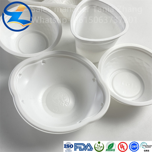 Polpropileno PP de grado alimenticio para tazas de yogurt blancas