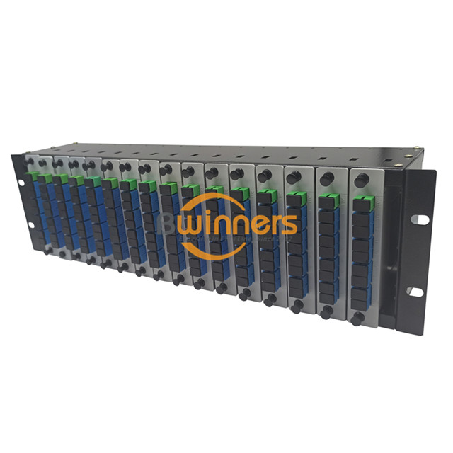 Rack Mounted 19 Inch 1U SC/APC Green Splitter