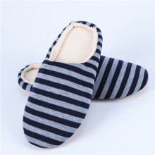 Striped Cotton Grey Slippers