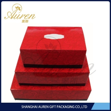 Embossing printed 2014 new design cake box with handle