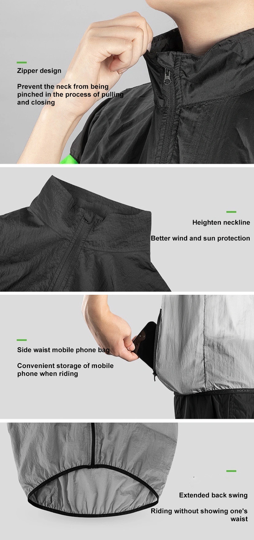 Hot Sale UV Sunscreen Ultra-Thin Fabric Skin Rainproof Quick-Drying Jacket Waterproof