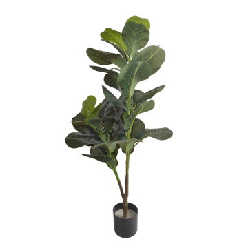 Artificial Fiddle Leaf Fig Ficus Tree with Pot - Faux Potted Plants