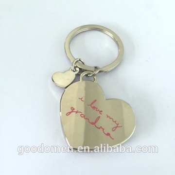 Heart shape keychain with picture frame