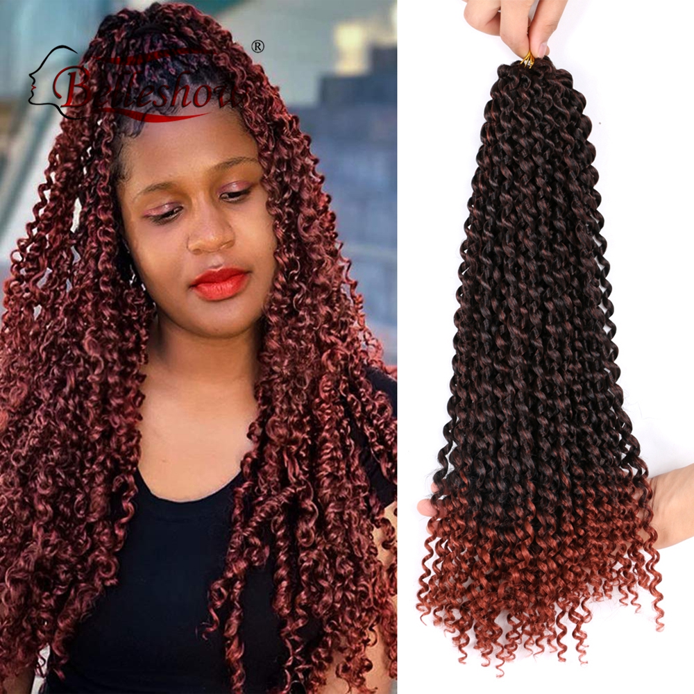 Hot sell passion twist hair 18inch water wave passion twists Synthetic Hair braiding passion twist crochet