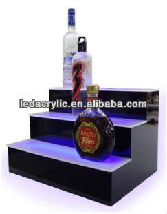 LED lighted acryl beer bottle display shelf factory