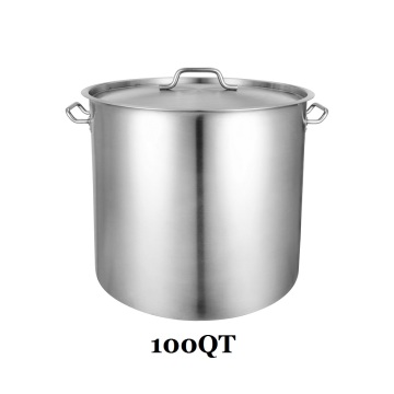 100QT الفولاذ المقاوم للصدأ المرق للطهي مطعم