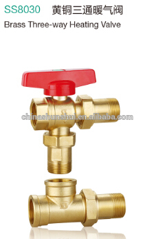SS8030 three way Brass heating valve