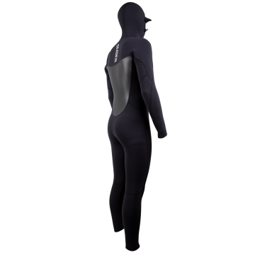 सीस्किन 5/4 मिमी हुडेड छाती ज़िप चिकनी त्वचा wetsuit