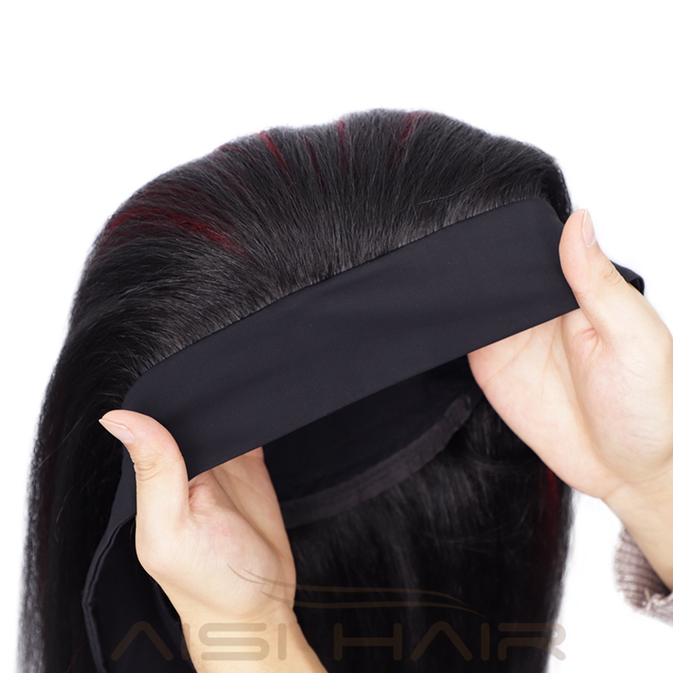 613 10a Best Quality Glueless Dropship Wholesale Price Curly Yaki Highlight Bug Synthetic Headband Wigs Brazillian For Women