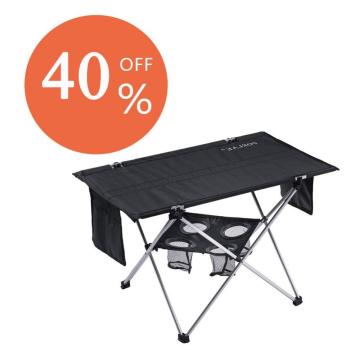 40% discount NEW Folding Table with Cup Holders