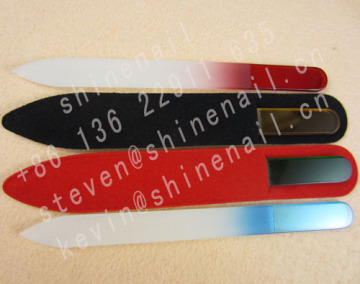 glass nail file in a pouch