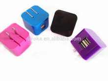 Wholesale Dual usb AC wall charger US plug USB travel home charger with 5V 2.1A+1A