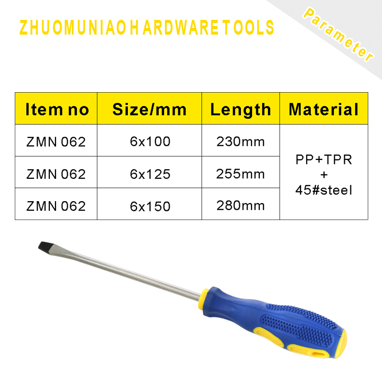 New Item General Purpose Good Quality Screwdriver 45# Steel Pole With Magnetic Free Sample Phillips Or Slotted