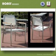 Stackable Stainless Steel Metal Chair Sling Mesh Metal Chair