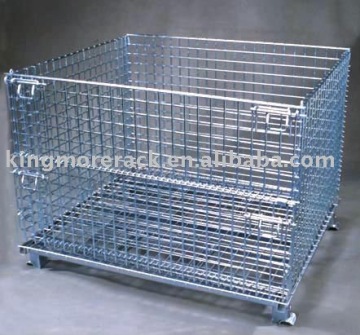 Foldable stackable steel cages