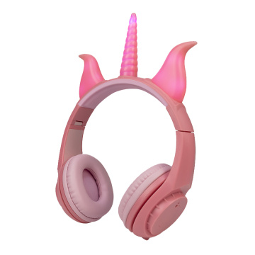 Auriculares coloridos para niños con luces LED