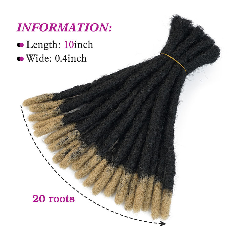 Ombre Dread lock Synthetic Jumbo Hair Soft Dread Locks Dreadlocks Hair Extensions